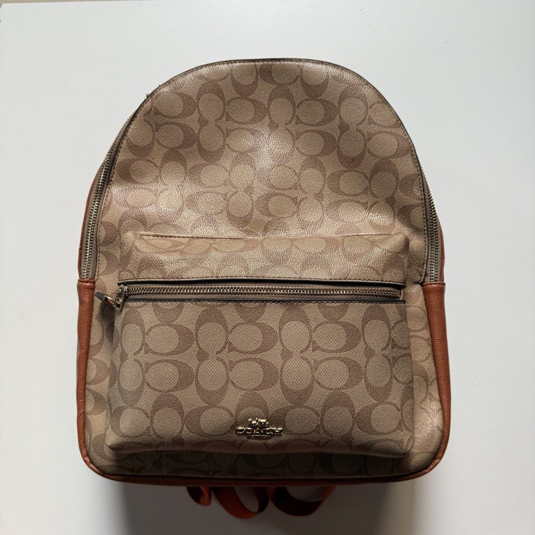 Coach signature bagpack medium (Category: Luxury Bags & Wallets) located in Cavite. Submitted by kalebfindsluxs (Listing ID 1469143814, Image 1). Description: Coach signature bagpack medium Good Sign of usage Check details - 1800 + sf Loc cavite Jnt / lalamove .