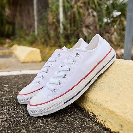 Converse chuck taylors white low cut (Category: Sneakers) located in Manila. Submitted by bedlambuzz (Listing ID 1469051288, Image 1). Description: Wysiwg No box Plastic wrapped for storage Worn as described Clean soles as I keep my shoes clean.