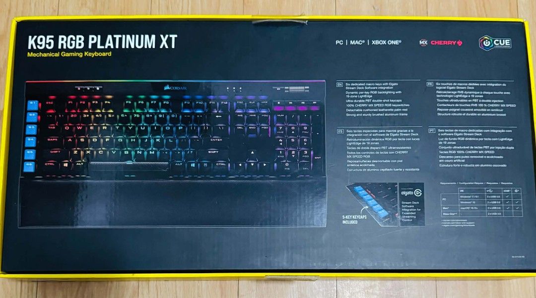 Corsair K95 RGB Platinum XT (Category: Computer Keyboard) located in Manila. Submitted by hyper_gamer (Listing ID 1468934539, Image 2). Description: - Brand: Corsair K95 RGB Platinum XT Mechanical Gaming Keyboard - Condition: Opened and unpacked for photos only, includes original box - Manila Sta Cruz pick up.