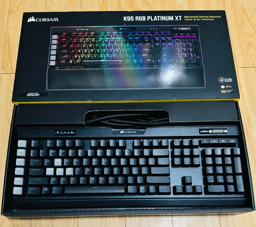 Corsair K95 RGB Platinum XT (Category: Computer Keyboard) located in Manila. Submitted by hyper_gamer (Listing ID 1468934539, Image 3). Description: - Brand: Corsair K95 RGB Platinum XT Mechanical Gaming Keyboard - Condition: Opened and unpacked for photos only, includes original box - Manila Sta Cruz pick up.