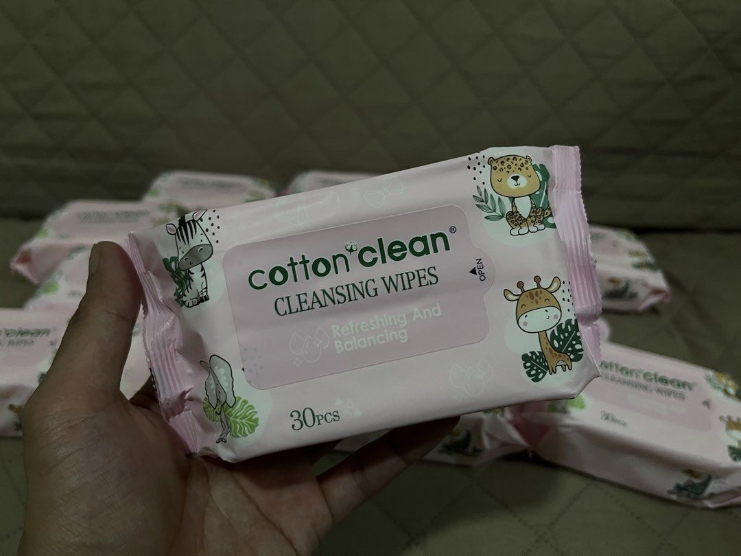 Cotton Clean Cleansing Wipes | 30 Sheets per Pack 🌸 (Category: Sanitary Hygiene) located in Imus. Submitted by graeyowl (Listing ID 1469076769, Image 1). Description: Keep your skincare routine fresh and convenient with Cotton Clean Cleansing Wipes! ✨ Product Features: * 30 wipes per pack * Convenient, travel-friendly packaging * Ideal for everyday cleansing and refreshing * Easy to carry in your bag, pouch or travel kit * Cute packaging with a 