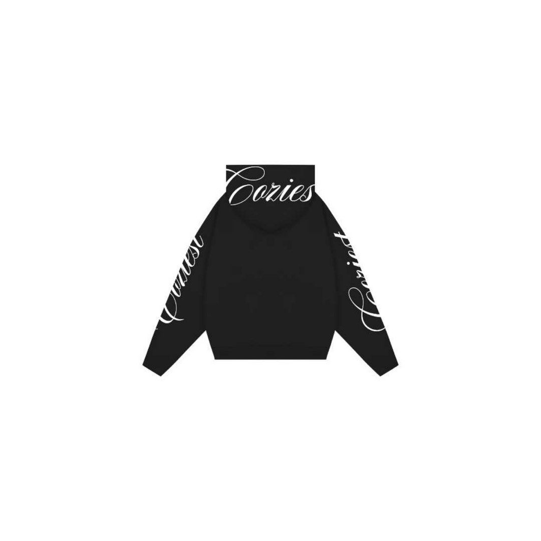 Coziest “Script” Hoodie Black (Category: Hoodies) located in Taguig. Submitted by santopapi222 (Listing ID 1469034883, Image 1). Description: Coziest “Script” Hoodie Black • ₱1,999.00 • size xl • brand new with tag taguig area shipping at buyer's expense.