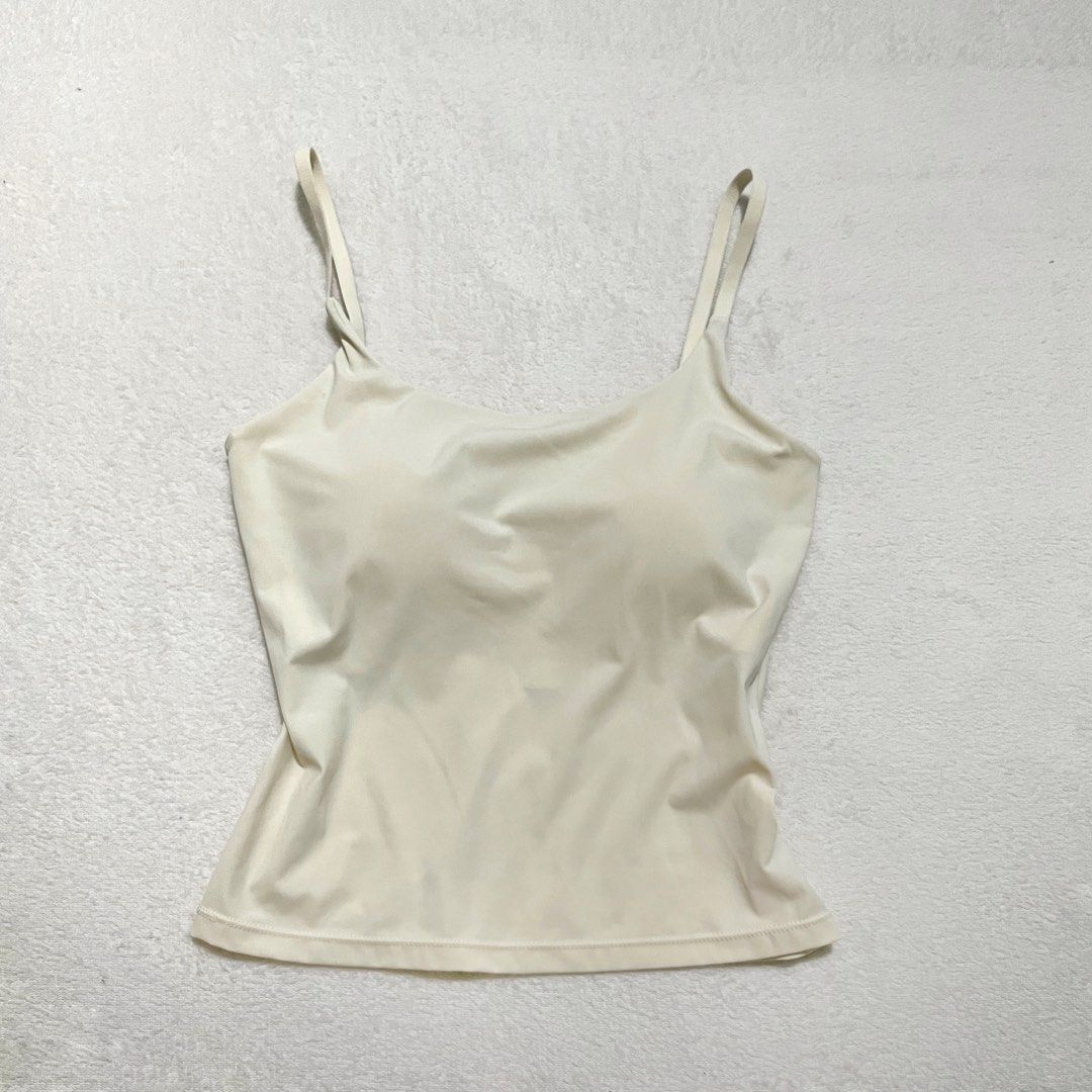 Cream Padded Camisole Top with Adjustable Straps (Category: Sleeveless) located in Binan City. Submitted by veniceao (Listing ID 1469049214, Image 1). Description: PLEASE READ ❤️ Loc: Manila/Laguna (open for checkout for cheaper sf—starts at ₱20) For sure buyer: 1. Make an offer. 2. Send your details for confirmation 3. Pay until 3pm the next day I confirm the order. Details: - Fits size small-large - Color: Cream - Style: Basic camisole with sco