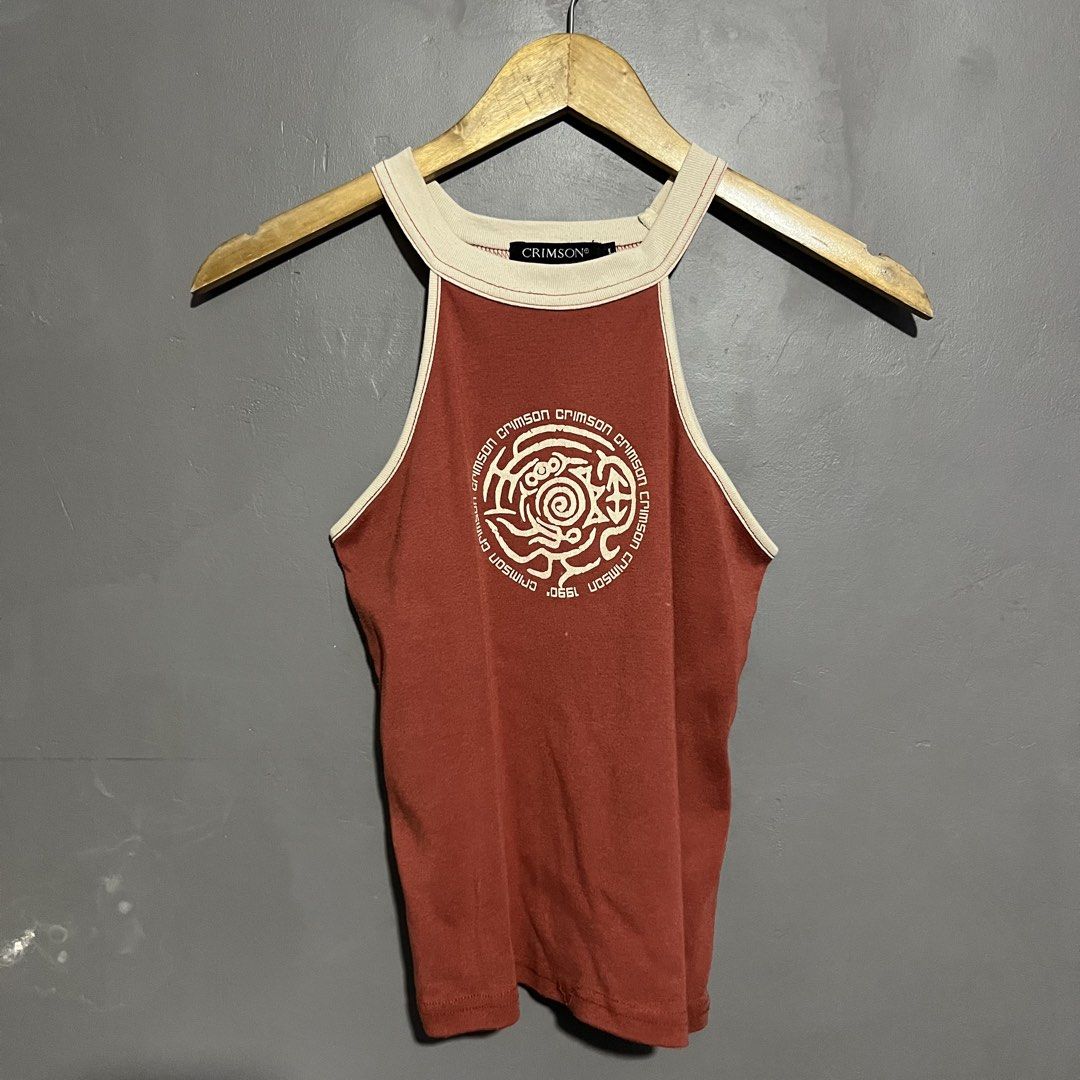 Crimson Graphic Tank Top (Category: Sleeveless) located in Calauan. Submitted by randomthrift.womens (Listing ID 1468959929, Image 1). Description: .