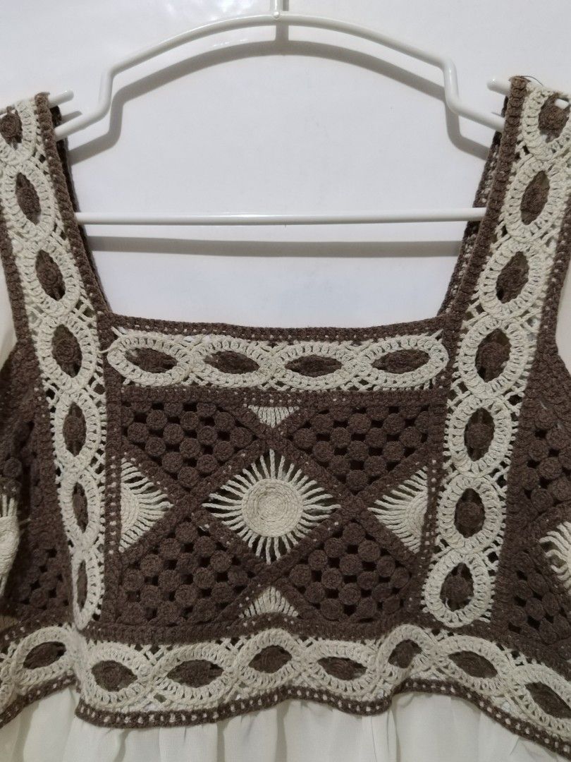 Crocheted Top (Category: Others Tops) located in Quezon City. Submitted by aishlatte (Listing ID 1469125081, Image 2). Description: Fits Small-Large See through! Bought this in boracay. Thai Product. Rarely Used..