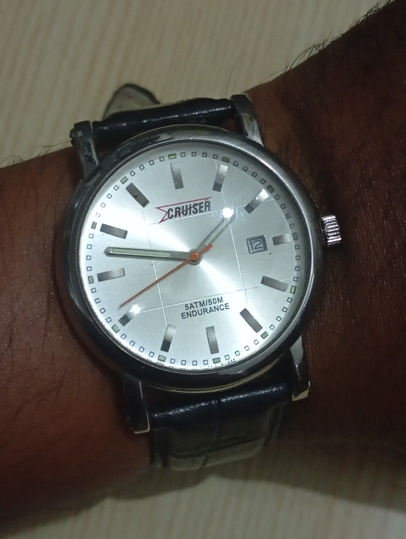 Cruiser (Category: Men's Watches) located in Las Pinas. Submitted by quick_deals_great_finds2 (Listing ID 1469071913, Image 3). Description: Original good working condition Quartz with battery 40mm.