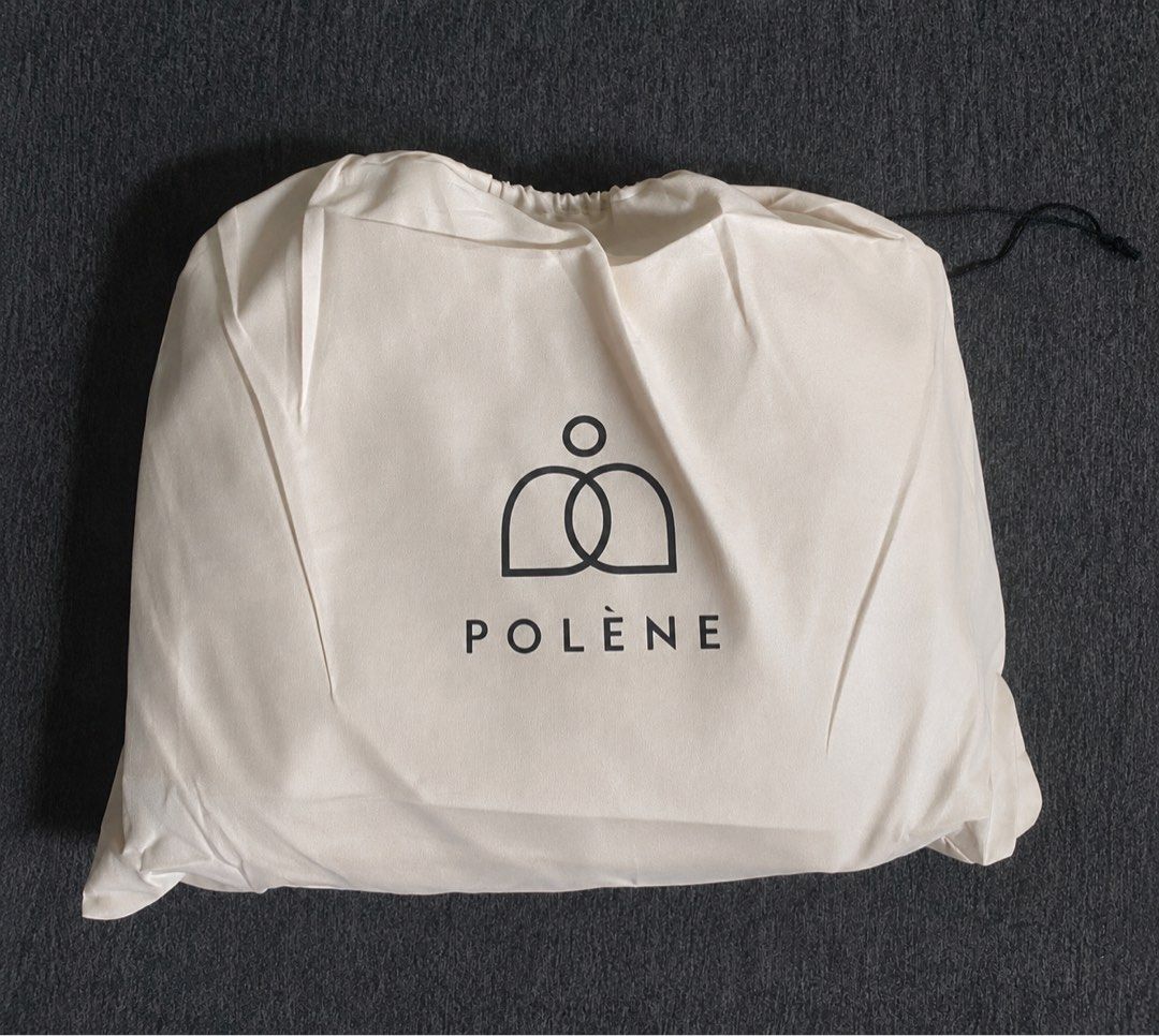 Cyme Bag (Category: Tote Bags) located in Muntinlupa City. Submitted by allychino (Listing ID 1469005003, Image 2). Description: P0LÈNÉ Cyme tote bag (Large@ - Color: Off-white - Material: Leather - Includes dust bag only - Handles still wrapped, indicating minimal to no use - Interior is clean - Ideal for everyday carry.