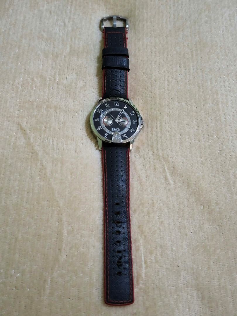 D & G Aspen Watch (Dolce and Gabbana) (Category: Men's Watches) located in Antipolo. Submitted by legit_imported_items (Listing ID 1468983573, Image 1). Description: Kindly read first thank you! D & G Watch (Dolce and Gabbana) Price: 1,500 (FIXED) in good condition Note: hindi na original yung strap pero yung strap na nakakabit is Hirsch Robby strap worth 6k up * used unit and does have some wear from use (leather strap) * what you see is what yo