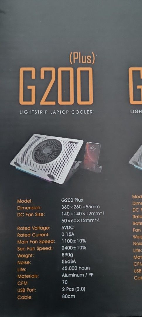 DarkFlash G200 Plus Laptop Cooling Pad (Category: Laptops & Notebooks) located in Manila. Submitted by 1997hondaacty (Listing ID 1469156283, Image 3). Description: .