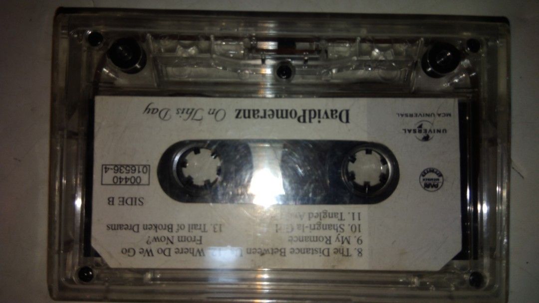 David Pomeranz On This Day Cassette Tape (Category: CDs & DVDs) located in Makati City. Submitted by julz2026 (Listing ID 1469082023, Image 1). Description: -Price is fixed -No inlay but with transparent casing -Very good condition.
