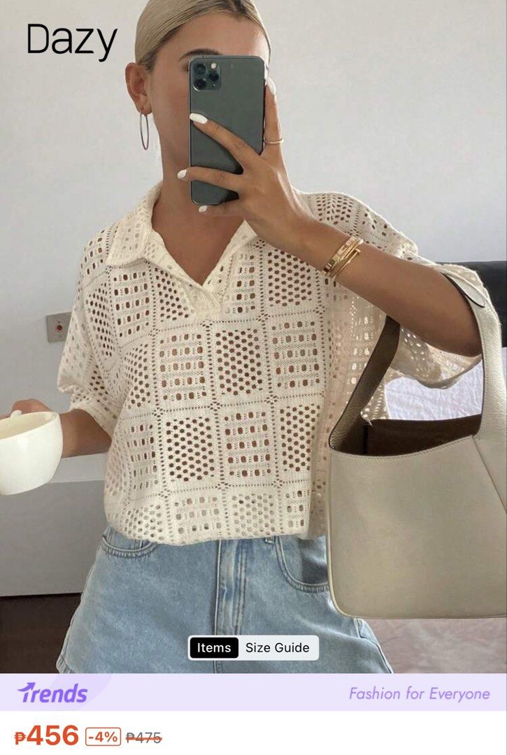 Dazy Loose Polo (Category: Blouses) located in Bulacan. Submitted by nicabanana_ (Listing ID 1468954156, Image 1). Description: ✅ bought from Shein for ₱404 ✅ worn only ONCE (for my SG trip lang) ✅ super presko when worn!! 💯 authentic 💯 ✨all listings are personally owned✨ 🏷️all listings are in good condition unless stated otherwise🏷️ payment methods: 💳 GCash 💳 Maya 💳 BPI 💳 Unionbank 💳 MariBank/SeaBank shipping options: 📦 J&T Express 📦 