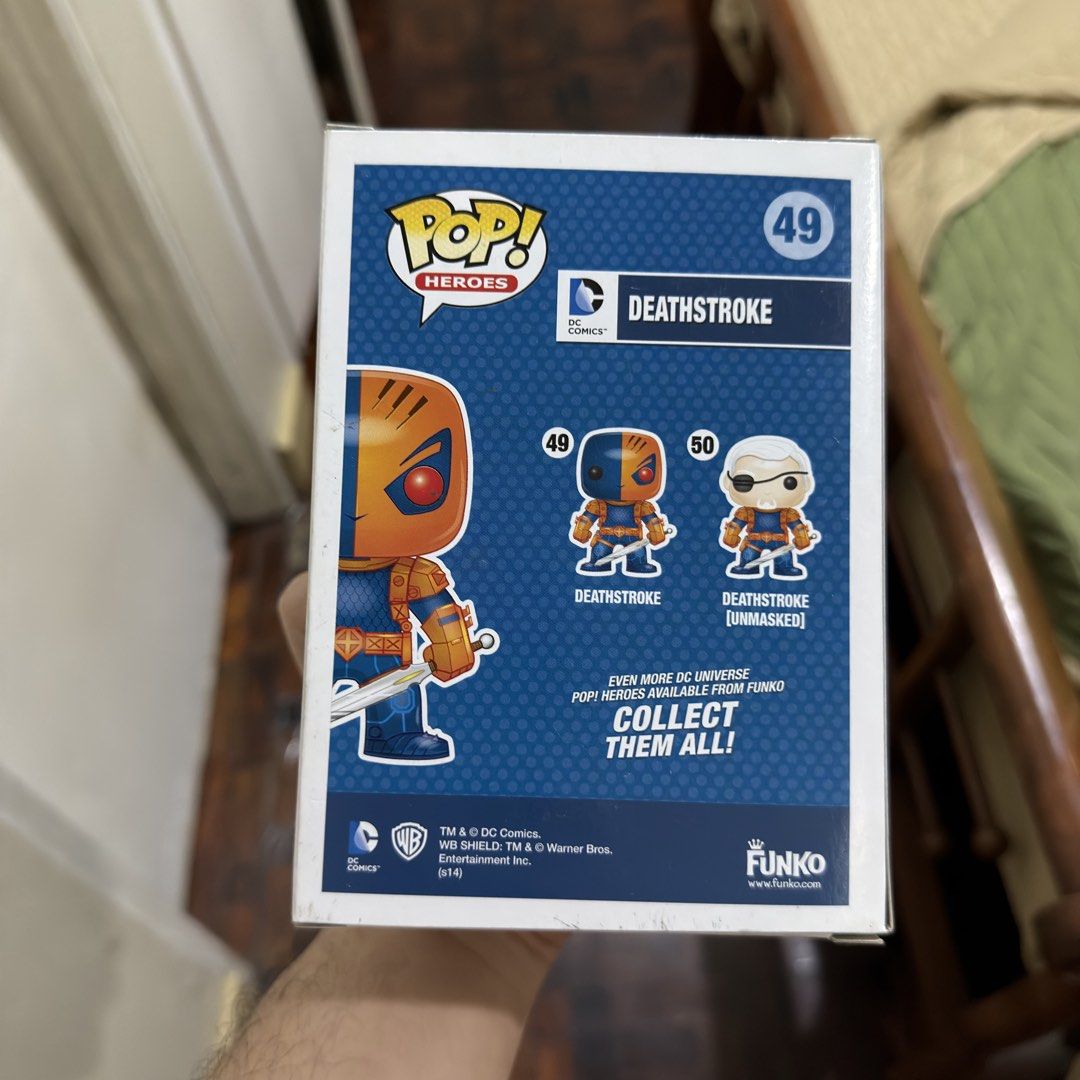 Deathstroke Funko Pop (Category: Figurines & Statues) located in Pasig City. Submitted by kingclutter (Listing ID 1469106335, Image 3). Description: With used boss protector..