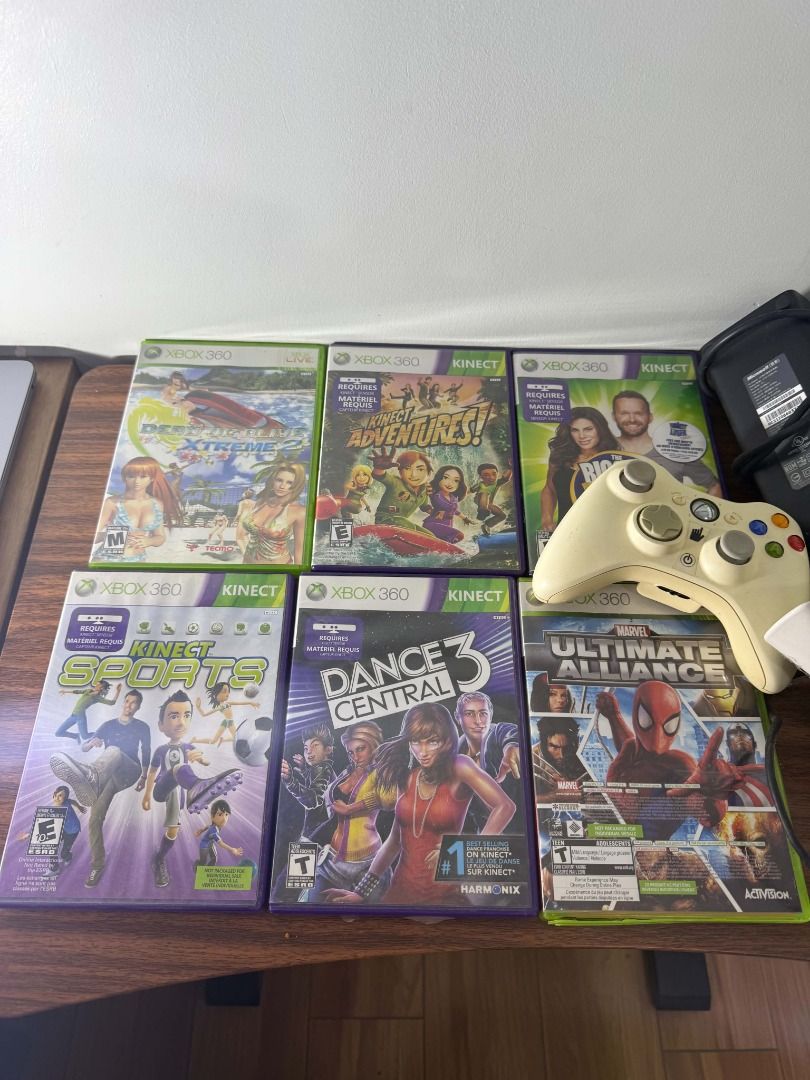 DEFECTIVE Xbox 360 S Console with Kinect & Games (Category: Xbox) located in Cainta. Submitted by kenpates (Listing ID 1468968730, Image 2). Description: DEFECTIVE Xbox 360 S Console with Kinect & Games PHP 2,500 + 1,500 for the Games PLEASE READ BEFORE MESSAGING PARA WALANG REKLAMO AFTERWARDS: Details about the Console & Controller: - HONEST ISSUES: Not sure if still working. No power adapter and sira yung power button ng console so di ko matest