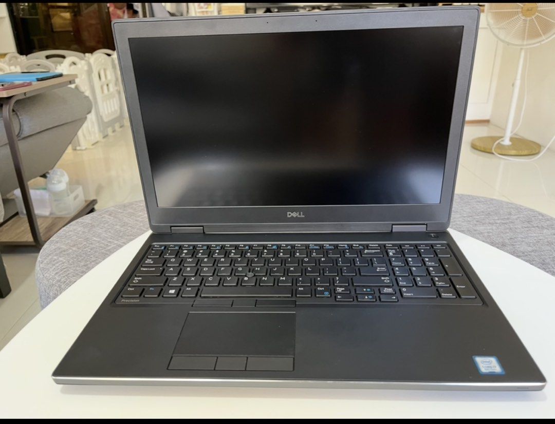 Dell Precision 7530 Mobile Workstation Laptop (Category: Laptops & Notebooks) located in Muntinlupa City. Submitted by bmati (Listing ID 1469112565, Image 2). Description: - Model: Dell Precision 7530 Mobile Workstation - Design: Black carbon fiber lid, clean body with intact ports and sturdy hinge - Keyboard: Full-size with dedicated numeric keypad - Ports: Multiple USB-C Thunderbolt ports and SD card reader - Performance: Heavy-duty machine bui