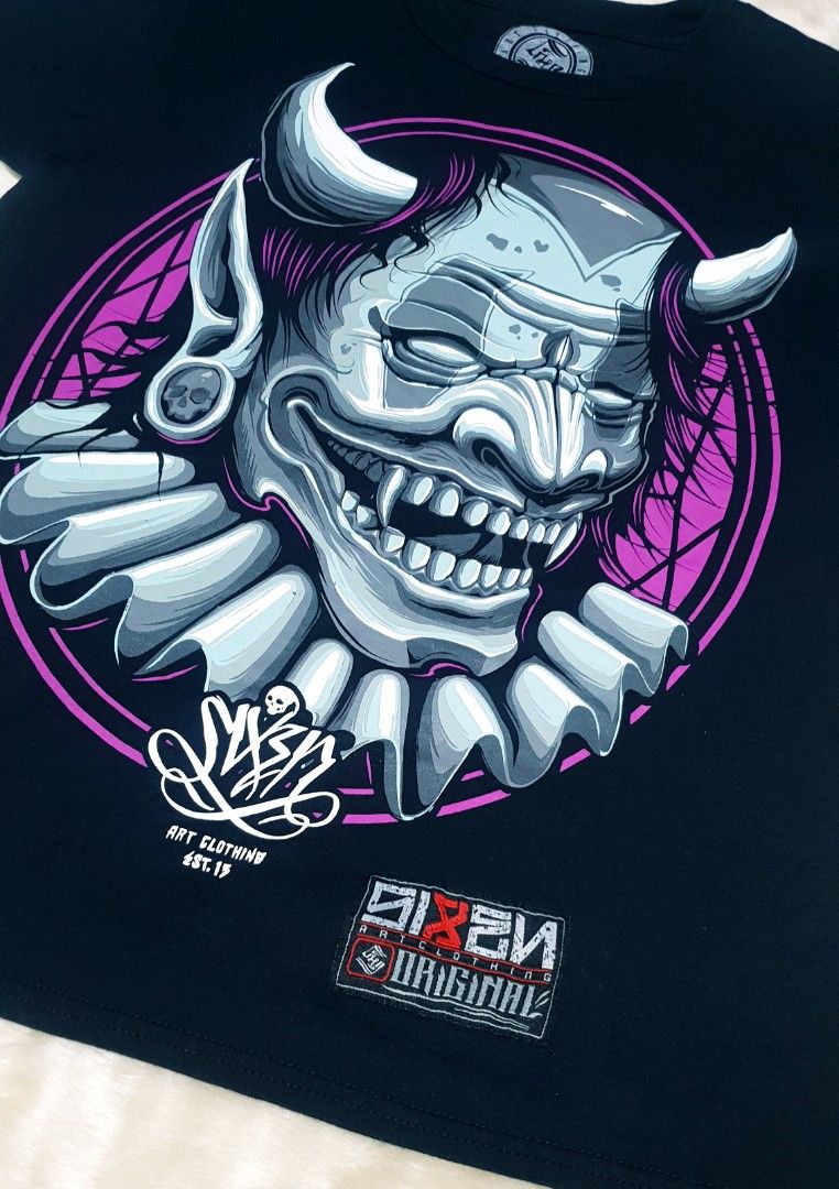 Demon Oni (Category: Tshirts & Polo Shirts ) located in Taguig. Submitted by wethrifting2021 (Listing ID 1469062312, Image 3). Description: Item: Demon🔥 Size: OPT Sixen art Clothing (S) Width: 18 Length: 25.5 Condition: Excellent Issue: None SWIPE MORE DETAILS. DM to purchase 📩.