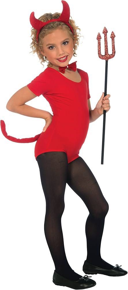 Devil Costume for 1-3 years old (Category: Babies & Kids Fashion) located in Lapu Lapu. Submitted by rjcasug (Listing ID 1468948261, Image 3). Description: - Size: Toddlers 1 to 3 years old - Includes: Red short-sleeve leotard, plush red tail - Condition: Worn once for photos - Perfect for: Halloween, costume parties, or fun dress-up play - Shipping: Ships fast from the Philippines With headpiece and trident.