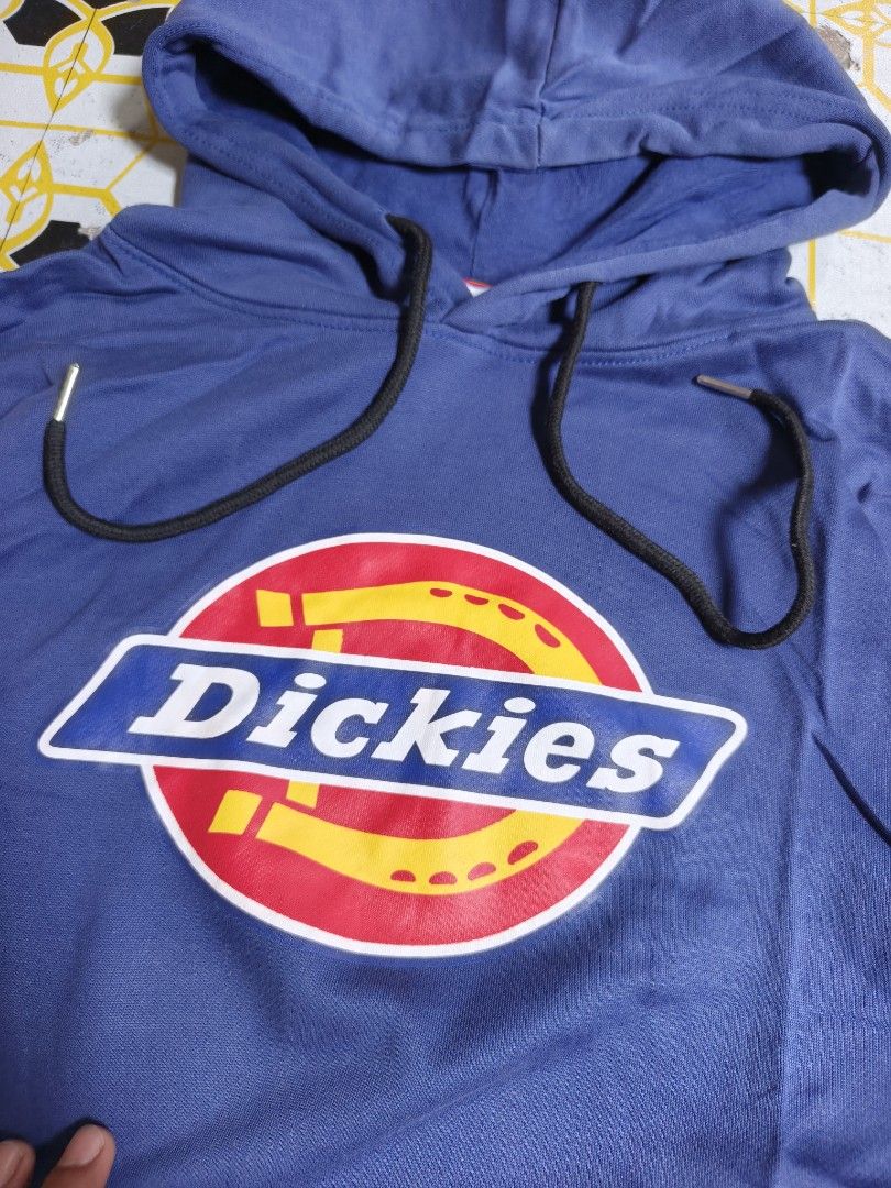 Dickies Blue Logo Hoodie Sweatshirt (Category: Hoodies) located in Manila. Submitted by yuzthrift (Listing ID 1469089573, Image 2). Description: DICKIES OG LOGO HOODIE ‎ ‎SIZE : XL ‎DIMES : 23.5 X 26 ‎10/10 COLORATE ‎NO ISSUE / AS NEW CONDITION ‎ ‎499PHP + SHIPPING.