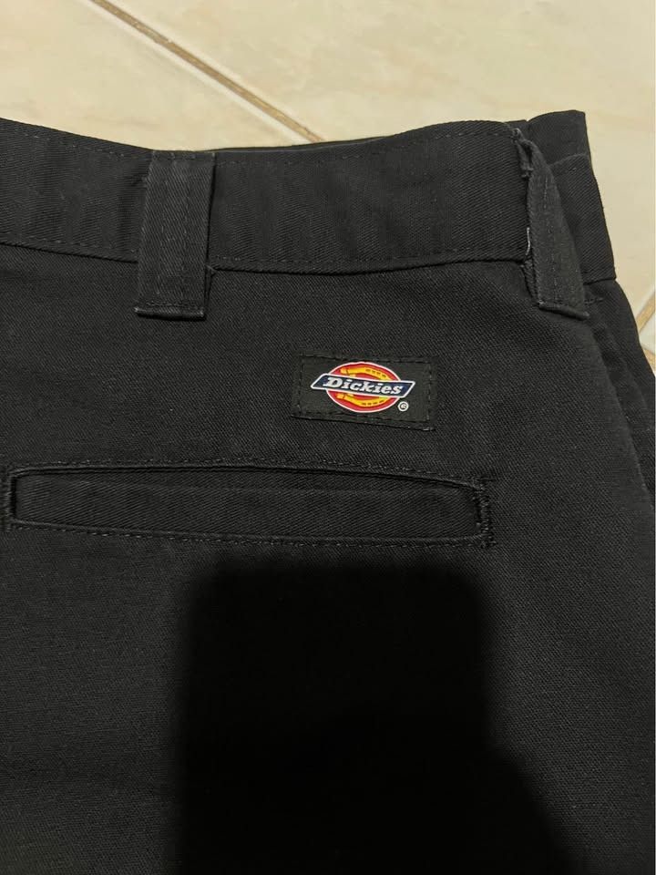 Dickies Straight Cut Pants (Category: Trousers) located in Caloocan City. Submitted by iamsyx (Listing ID 1468952034, Image 1). Description: - Brand: Dickies Occupational Wear - Color: Black - Fit: Straight leg cut - Details: Standard belt loops, rear welt pockets, woven brand patch - Condition: Clean, minimal wear, Crispy Condition, No issue - Style: Classic streetwear staple.