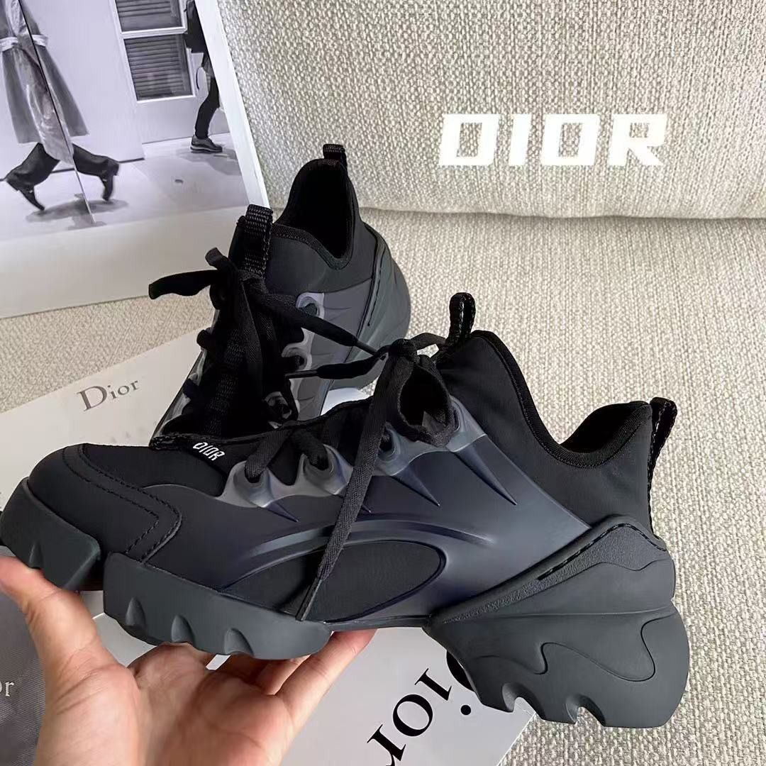 Dior Black Technical Mesh Sneakers (Category: Sneakers) located in Caloocan City. Submitted by rarisganiy26807 (Listing ID 1469025844, Image 3). Description: - Brand: Dior - Color: Black - Style: Chunky sneakers with technical mesh upper and translucent overlay panels - Features: Front lace-up, branded pull tab on tongue, chunky rubber sole - Inclusions: Original Dior dust bag - Condition: Excellent daily designer kicks with serious attitude - Mo