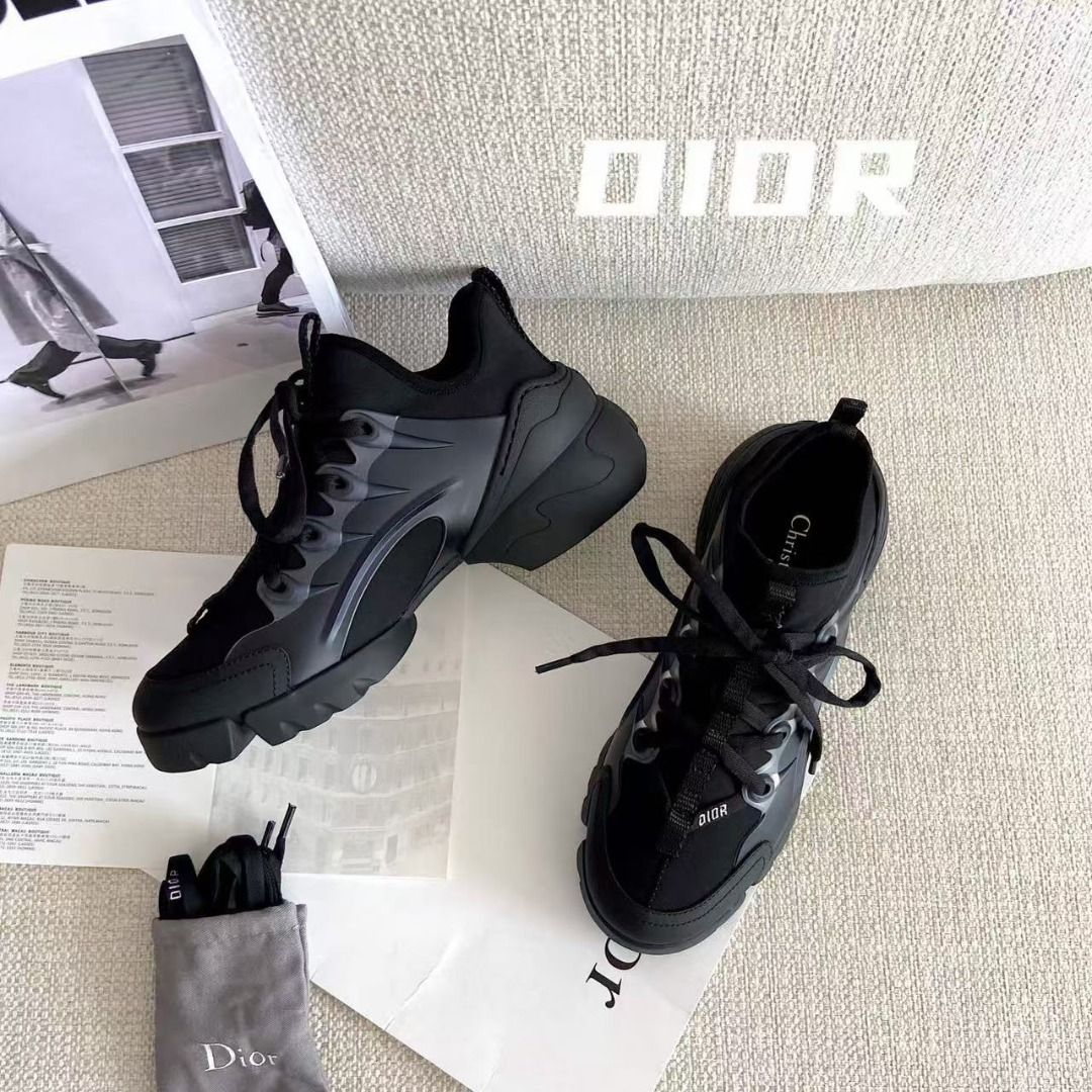 Dior Black Technical Mesh Sneakers (Category: Sneakers) located in Caloocan City. Submitted by rarisganiy26807 (Listing ID 1469025844, Image 2). Description: - Brand: Dior - Color: Black - Style: Chunky sneakers with technical mesh upper and translucent overlay panels - Features: Front lace-up, branded pull tab on tongue, chunky rubber sole - Inclusions: Original Dior dust bag - Condition: Excellent daily designer kicks with serious attitude - Mo