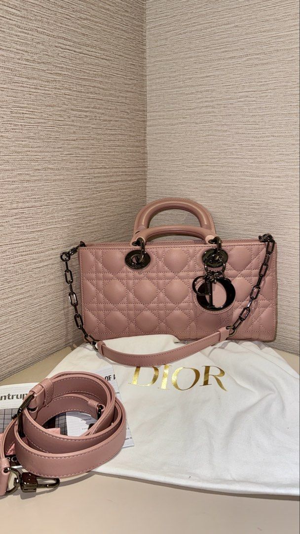 Dior lady D-joy muted pink lambskin (Category: Luxury Bags & Wallets) located in Makati City. Submitted by realfranzia09 (Listing ID 1469035707, Image 1). Description: Super ganda pa authentic with entrupy dust bag only..