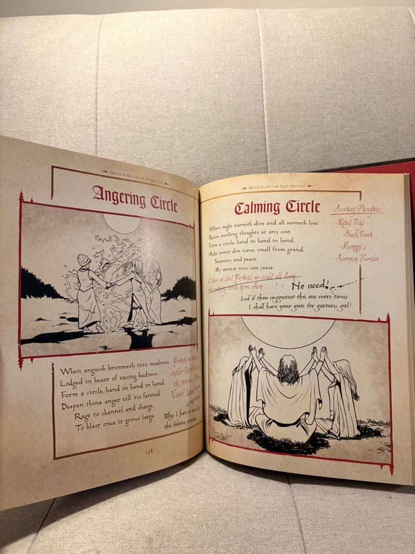 Disney Hocus Pocus Spell Book (Category: Children's Books) located in Pasig City. Submitted by shitaku.ph (Listing ID 1469111392, Image 3). Description: - Official Disney Hocus Pocus hardcover spell book: A Guide to Spells, Potions, and Hexes for the Aspiring Salem Witch - Distressed brown and red cover featuring snake illustrations and a spider patch graphic - Clean inside pages complete with unique illustrations and spell sections including Ang