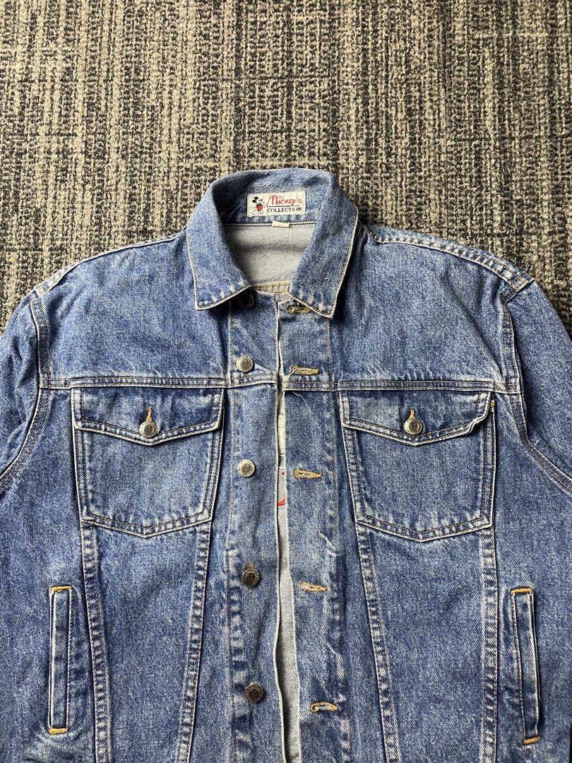 Disney Mickey Collection Denim Jacket (Category: Coats, Jackets and Outerwear) located in Manila. Submitted by rdtp2 (Listing ID 1469099727, Image 2). Description: Size small on tag 21x23 no flaw good condition 9/10.