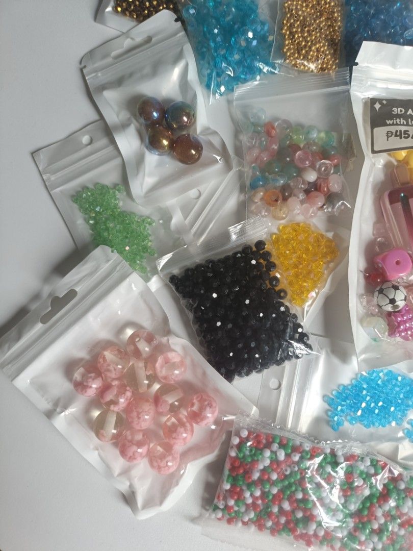 DIY Craft Beads and Charms Variety Pack (Category: Craft Supplies & Tools) located in Tanza. Submitted by misumei (Listing ID 1468983446, Image 3). Description: take all only **glass yung mga crystal except sa black and mixed blue. **may hole lahat pati yung mga flatback and charms. .