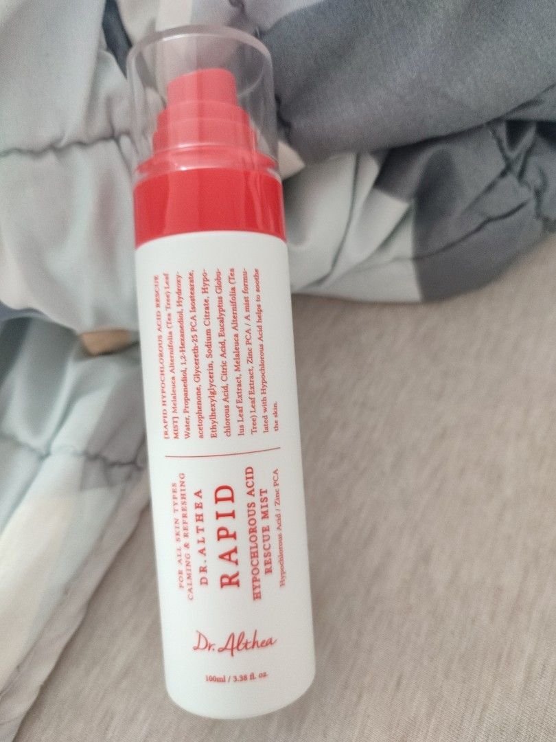 Dr. Althea hypochlorous spray (Category: Face Care) located in Pasig City. Submitted by tidymycloset (Listing ID 1469011933, Image 1). Description: Authentic. Bought from Dr. Althea official store. Only recently opened. RFS: quick decluttering Courier booking is to be arranged by the buyer. For pick up only. 📍 Eastwood City, Quezon City.