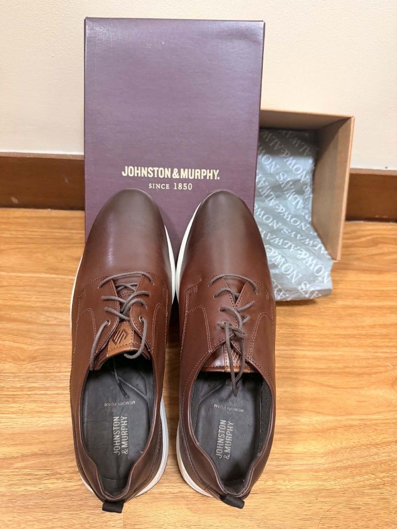 Dress Shoes (Category: Dress Shoes) located in Caloocan City. Submitted by kimdrincorner (Listing ID 1469104445, Image 1). Description: Johnston & Murphy GABE Plain Toe Leather Shoes – Mahogany | US 11 / EU 44 Classic Johnston & Murphy GABE plain-toe shoes in elegant mahogany brown. Made with full-grain leather for a timeless, sophisticated look—perfect for office wear, business meetings, formal events, or smart-casual outfits. Details: * Brand: 