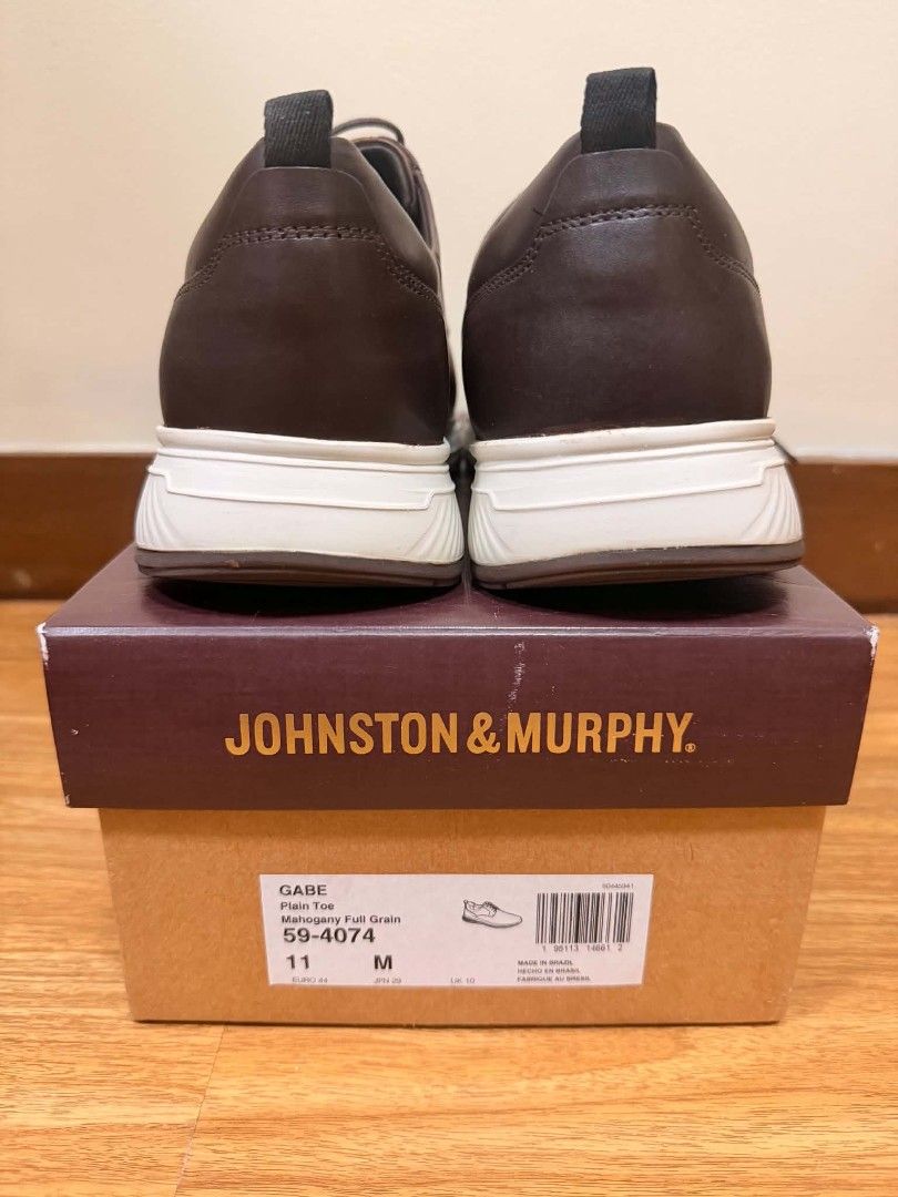 Dress Shoes (Category: Dress Shoes) located in Caloocan City. Submitted by kimdrincorner (Listing ID 1469104445, Image 2). Description: Johnston & Murphy GABE Plain Toe Leather Shoes – Mahogany | US 11 / EU 44 Classic Johnston & Murphy GABE plain-toe shoes in elegant mahogany brown. Made with full-grain leather for a timeless, sophisticated look—perfect for office wear, business meetings, formal events, or smart-casual outfits. Details: * Brand: 