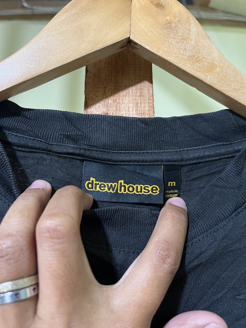 Drew House Sherman Squirrel Graphic Tee Black Size M (Category: Tshirts & Polo Shirts ) located in Carmen, Agusan del Norte. Submitted by all.en.thrifts (Listing ID 1469098202, Image 3). Description: - Brand: Drew House - Color: Black - Size: Medium - Design: Large Sherman squirrel graphic with yellow lettering - Material: Comfortable cotton - Details: Inner collar logo tags and official RN161882 care label - Origin: Made in Vietnam - Condition: 