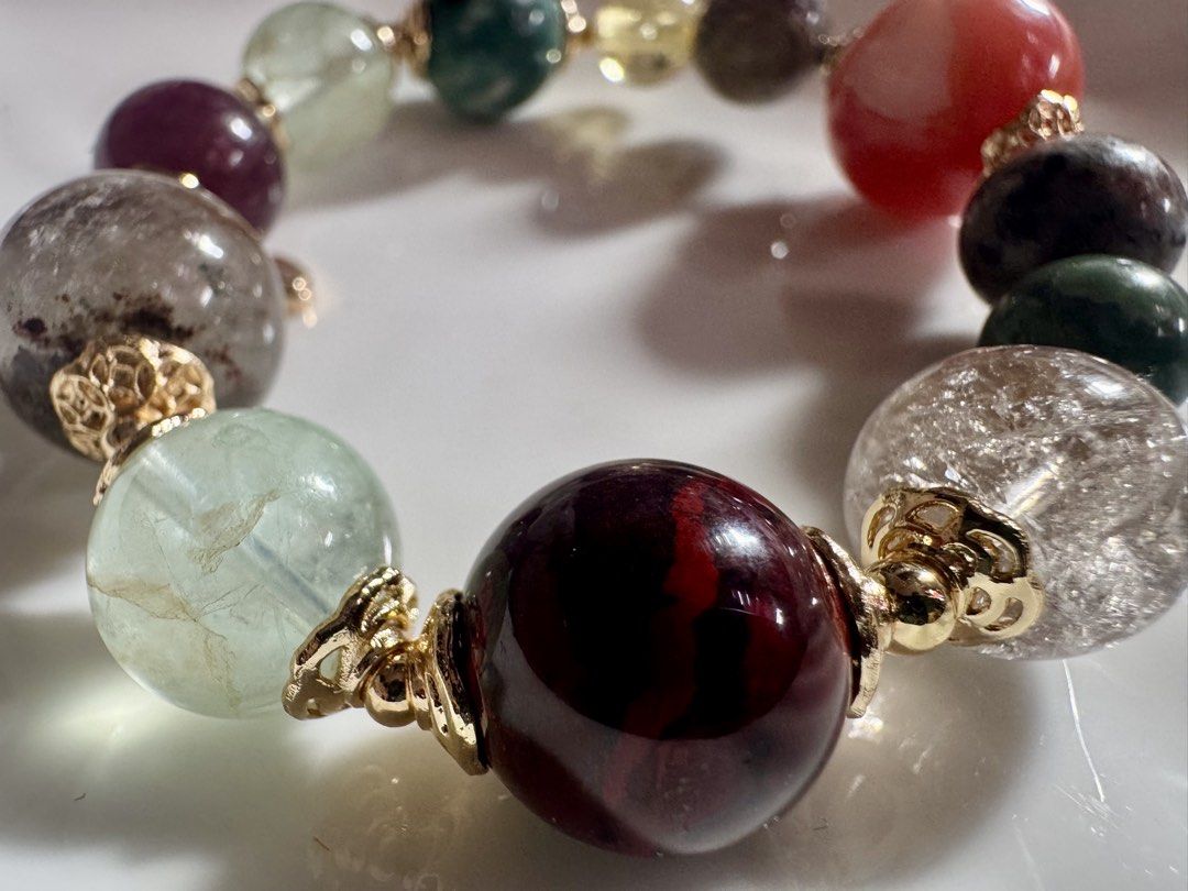 Duo bao bracelet natural stone (Category: Bracelets) located in Quezon City. Submitted by nics006 (Listing ID 1468994942, Image 3). Description: Duo bao bracelet ❤️‍🔥✨ THE POWER & GROWTH BRACELET ✨🌿 RED IDDINGSITE × YOOPERLITE × GREEN FLUORITE × CHERRY STRAWBERRY QUARTZ × GARDEN PHANTOM 💎 COURAGE • LOVE • LUCK • GROWTH • ABUNDANCE 💎 Not just a bracelet, but a beautiful reminder of the person you’re becoming. ❤️ A unique blend of powerful, vib