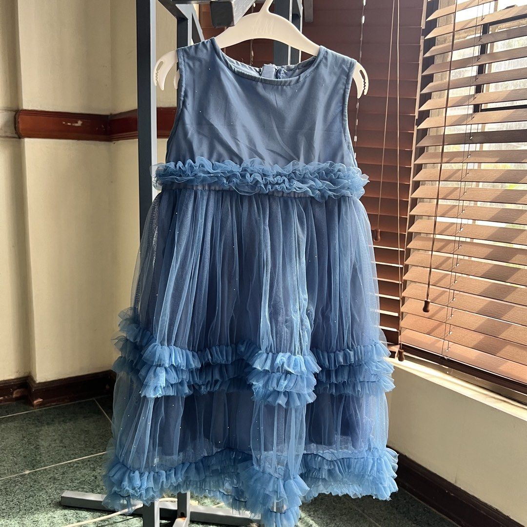 Dusty Blue GownDress (4-6 years old) (Category: Babies & Kids Fashion) located in Manila. Submitted by loveditonce.0711 (Listing ID 1468972225, Image 1). Description: Decluttering 📍Marikina City.