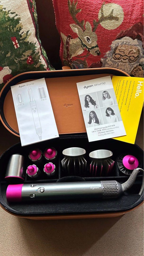 Dyson Airwrap Multi-styler Complete Long in Fuchsia & Nickel (Category: Hair) located in Malabon City. Submitted by heyatenicole (Listing ID 1468946293, Image 1). Description: - used few times only, like brand new .