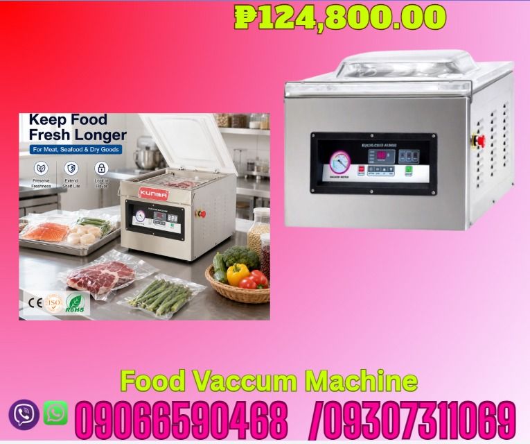 DZ400/ZT Table Type Vacuum packaging (Category: Looking For) located in Cebu City. Submitted by ultimateni42771 (Listing ID 1468997324, Image 1). Description: DZ400/ZT Table Type Vacuum packaging Php124,800.00 Power Supply: AC 220V/50Hz or 110V/60Hz Power Consumption: 0.9 kW Heat Sealing Power: 0.4 kW / 0.7 kW Ultimate Vacuum: ≤1 hPa (mbar) Pump Capacity: 20 m³/h Sealing Length: 390 mm Sealing Width: 10 mm Vacuum Chamber Depth: 65 mm Dimensions: 