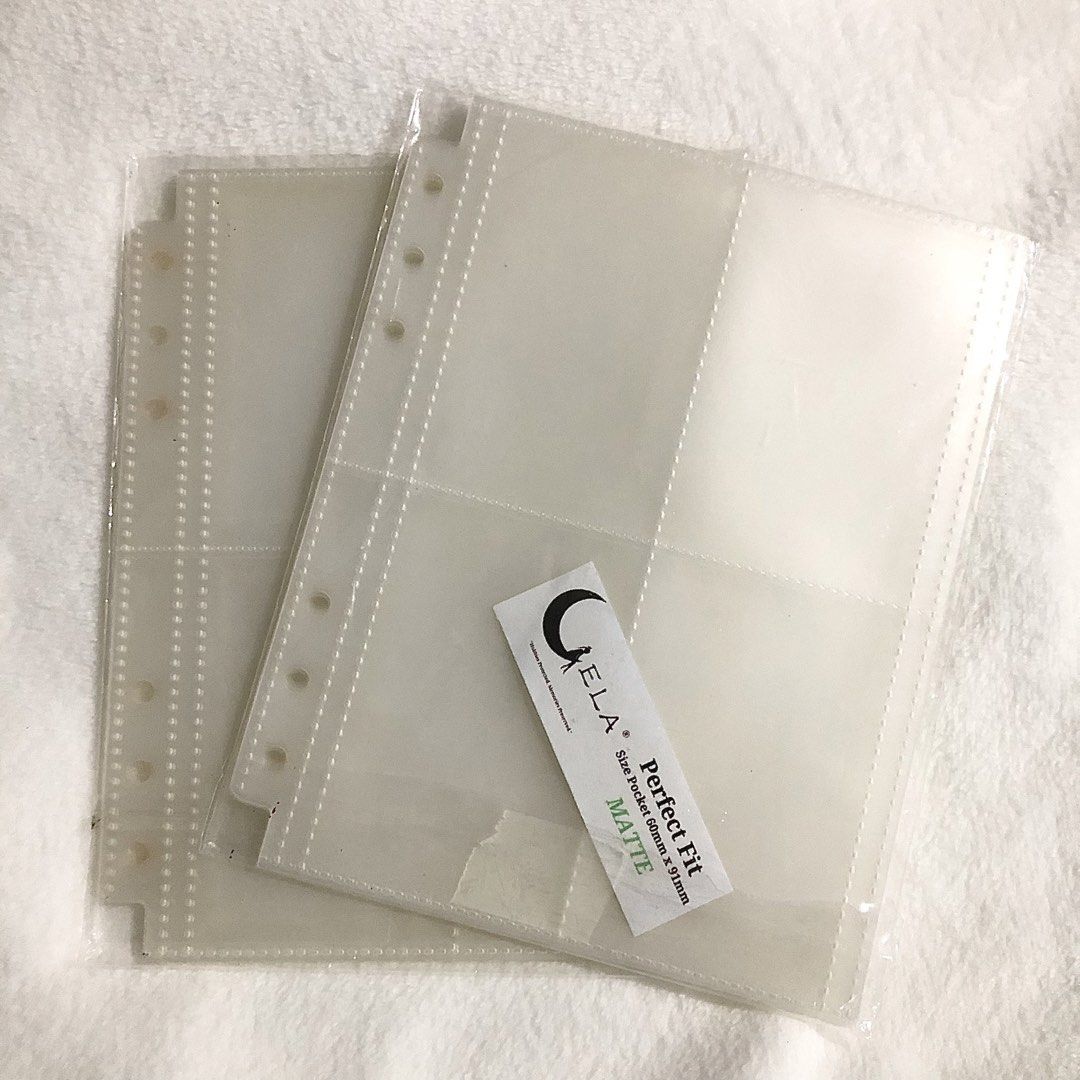 ela a5 4 page matte binder sleeves (Category: K-Wave Merchandise) located in Cavite. Submitted by monchiki (Listing ID 1469032752, Image 1). Description: sold as set 10 pcs used.10pcs new.