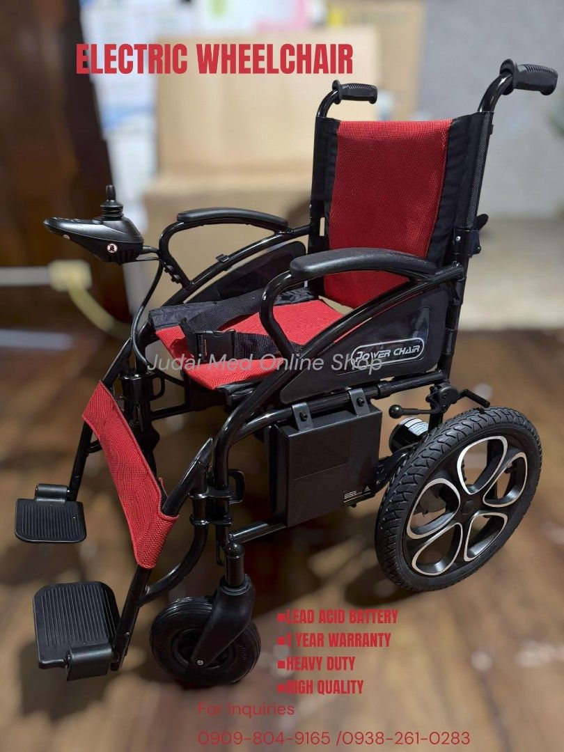 Electric wheelchair Foldable (Category: Medical Supplies & Tools) located in Quezon City. Submitted by judaimedonlineshop23 (Listing ID 1469016977, Image 1). Description: ELECTRIC WHEELCHAIR BRANDNEW ONHAND HEAVY DUTY DELIVER PICK UP COD GCASH BANK CREDIT CARD.