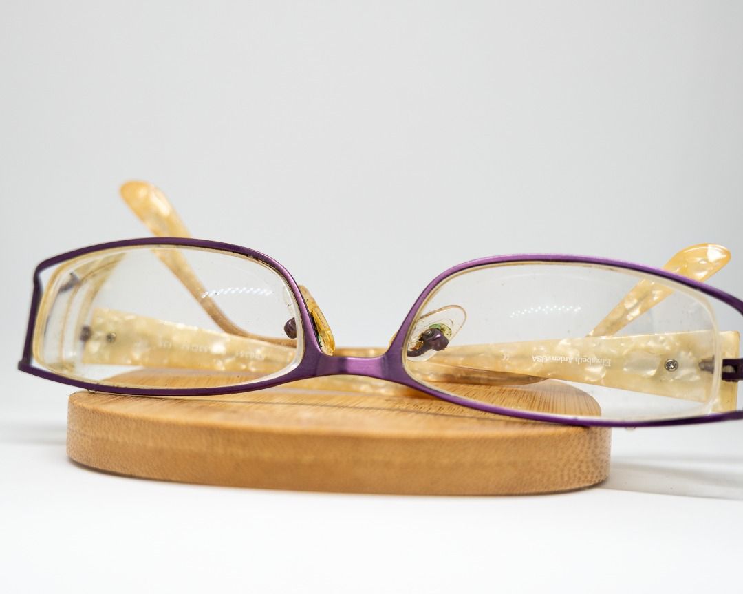 Elizabeth Arden Eyeglass Frames (Category: Sunglasses & Eyewear) located in Las Pinas. Submitted by gabriel8732 (Listing ID 1469017070, Image 3). Description: Brand: Elizabeth Arden Condition: Pre-owned Price: ₱2500 Color: Purple Please manage expectations when buying pre-owned items. May have normal signs of use; see photos for actual condition. Lenses are graded/prescription. Replacement of lenses is recommended upon purchase. Payment is via Gc