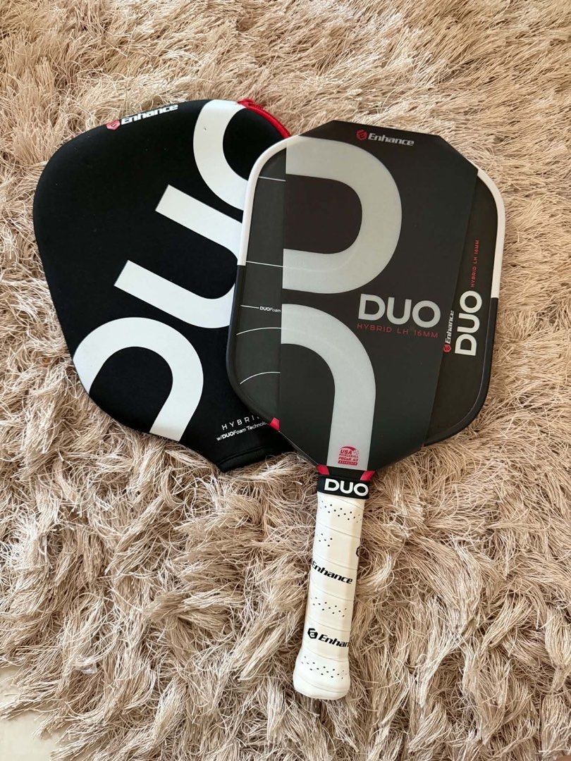Enhance Duo Hybrid Pickleball Paddle (Category: Racket and Ball Sports) located in Taguig. Submitted by holyshx (Listing ID 1469068701, Image 1). Description: For Sale: Enhancer Duo Hybrid LH 16mm Pickleball Paddle - Condition: Brand new - 16 MM Hybrid - Includes free grip - Price still negotiable for sure buyer JNT/LBC MOP: Gcash/BPI/Unionbank Loc: Isabela RFS: Extra paddle and barely used .