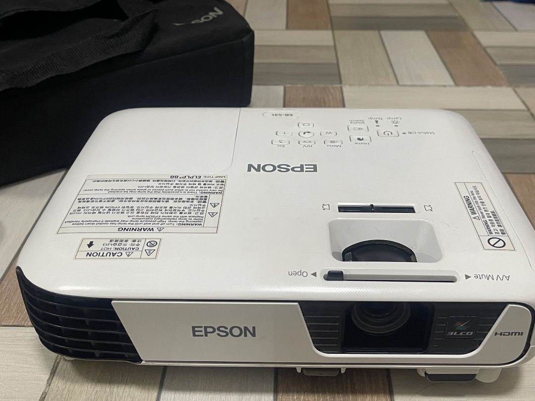 EPSON EB-S31 Projector (Category: Office & Business Technology) located in Muntinlupa City. Submitted by oddcloud.68011f (Listing ID 1468959107, Image 1). Description: Rush Selling EPSON EB-S31 *secondhand but good as new *selling price 9k - big discount for sure buyer!! PRODUCT DETAILS • Brand: Epson • Model: EB-S31 • 3LCD Projection Technology • 3,200 Lumens Brightness • SVGA Resolution (800 × 600) • 15,000:1 Contrast Ratio • HDMI Connectivity 