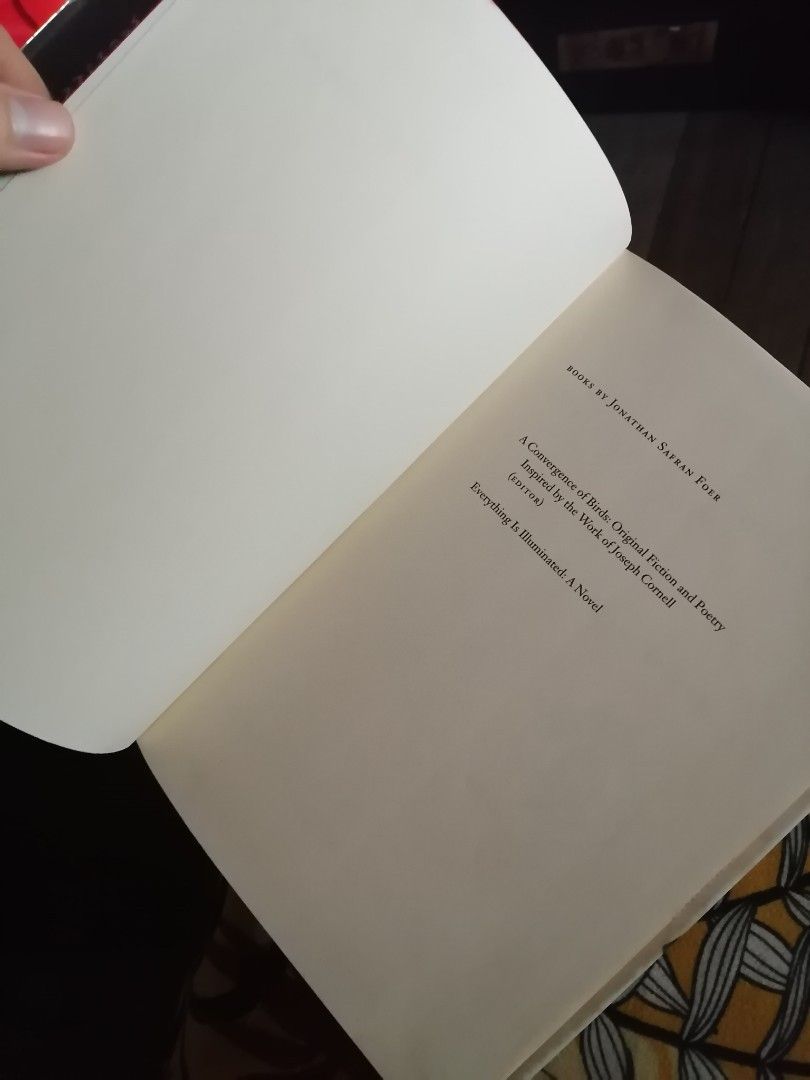 Everything Is Illuminated by Jonathan Safran Foer (Category: Storybooks) located in Makati City. Submitted by booksbymarvin (Listing ID 1466280999, Image 3). Description: For sale Hardbound In good condition MOD, MOP: LBC GRAB, GCASH, BPI.