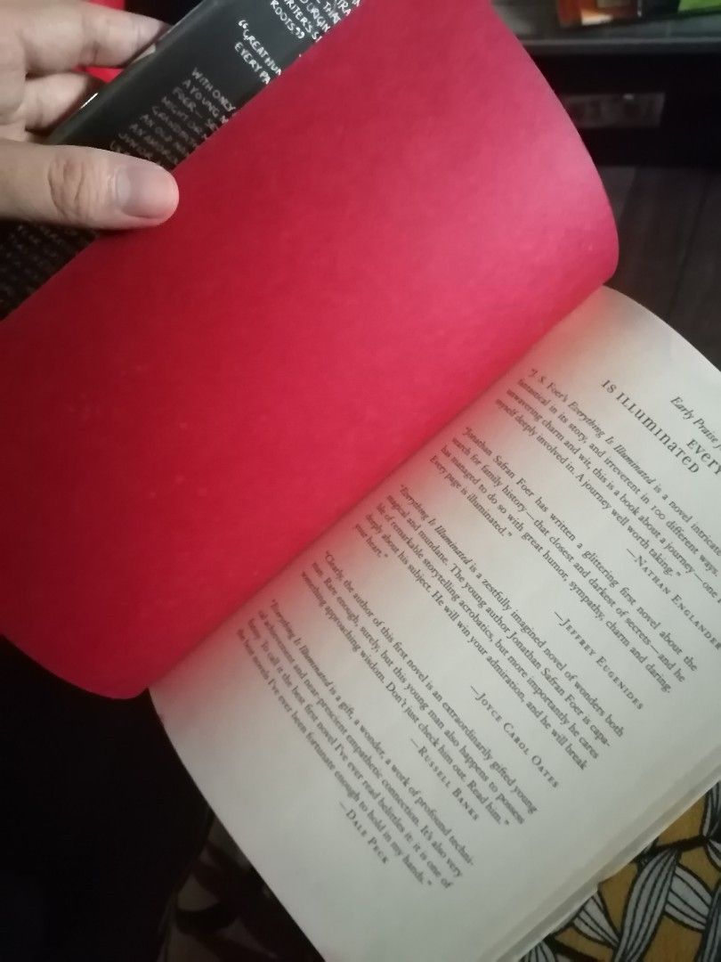 Everything Is Illuminated by Jonathan Safran Foer (Category: Storybooks) located in Makati City. Submitted by booksbymarvin (Listing ID 1466280999, Image 2). Description: For sale Hardbound In good condition MOD, MOP: LBC GRAB, GCASH, BPI.
