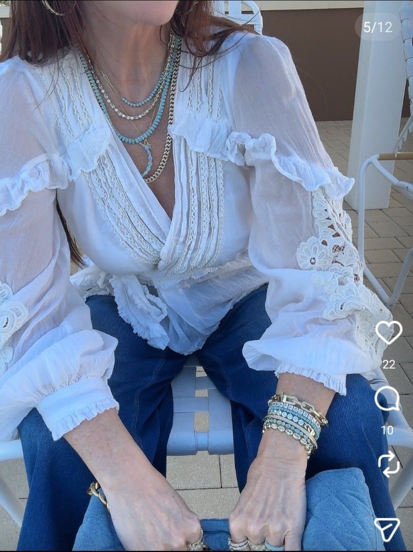 Farm Rio Cotton Wrap Top in White (Category: Blouses) located in Pagudpud. Submitted by altheacee063978 (Listing ID 1469030626, Image 1). Description: Farm Rio Cotton Wrap Top in White Size: S-m.