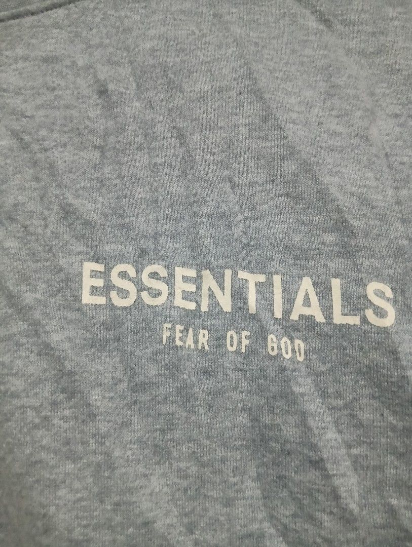 Fear of God Essentials Sweatshirt (Category: Coats, Jackets and Outerwear) located in Manila. Submitted by thrift_marvs (Listing ID 1469123473, Image 3). Description: Fear of God Essentials Sweatshirt Excellent Condition Need Wash / Newly Hook Size Medium Boxy Fit Dimension, Width 26 Length 27 980 plus shipping fee.
