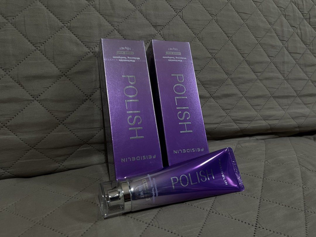 FEISIDELIN Polish Whitening Toothpaste 100g | Cedar Mint 🦷✨ (Category: Oral Care) located in Imus. Submitted by graeyowl (Listing ID 1469078339, Image 2). Description: Give your daily oral care routine an upgrade with FEISIDELIN Polish Whitening Toothpaste! ✨ Product Features: * Whitening and polishing toothpaste * Helps remove surface stains for a cleaner-looking, brighter smile * Cedar Mint flavour for a refreshing brushing experience * Helps 