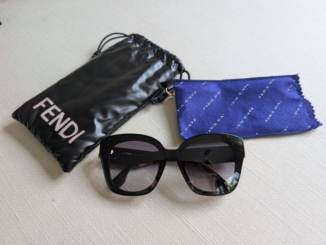 Fendi First Sunglasses (Category: Sunglasses & Eyewear) located in Pasig City. Submitted by ejereyes (Listing ID 1468973512, Image 1). Description: Fendi First FE40098I Guaranteed authentic Comes with original branded black pouch and Paris Miki blue microfiber sleeve RFS: Downsizing personal collection :) Location is in Ugong, Pasig.