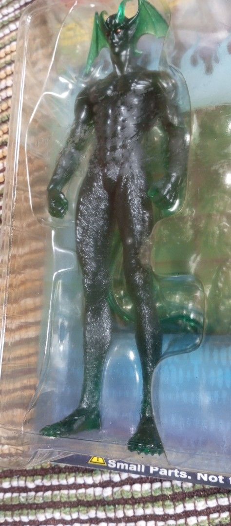 Fewture Devilman Action Figure FA-D01 (Category: Figurines & Statues) located in Victorias. Submitted by tobylacua26871 (Listing ID 1468988287, Image 3). Description: - Item: Fewture Devilman Action Figure (Model: FA-D01) - Version: Diabolic green (Rare collectible) - Condition: Brand new, factory sealed in original blister packaging - Details: Minor shelf wear at top hang tab, plastic bubble is completely intact - Inclusions: Bonus extra figure 