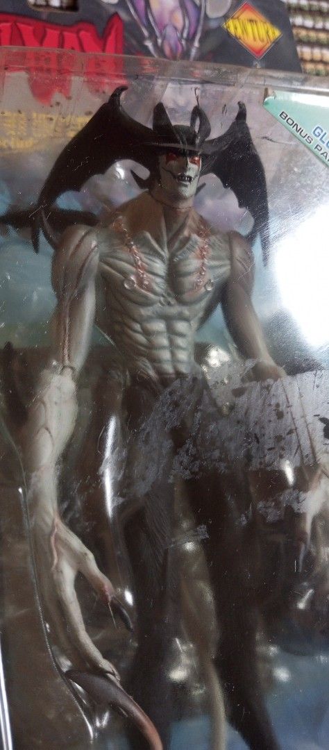 Fewture Devilman Series 02 Amon Action Figure FA-02 (Category: Figurines & Statues) located in Victorias. Submitted by tobylacua26871 (Listing ID 1468988895, Image 3). Description: - Brand: Art Storm - Fewture Devilman Series 02 Amon - Condition: Brand new, unopened blister card packaging - Features: Highly detailed sculpt with movable head, upper arms, and lower arms - Bonus: Includes a glow-in-the-dark bonus part for an extra figure - Franchise