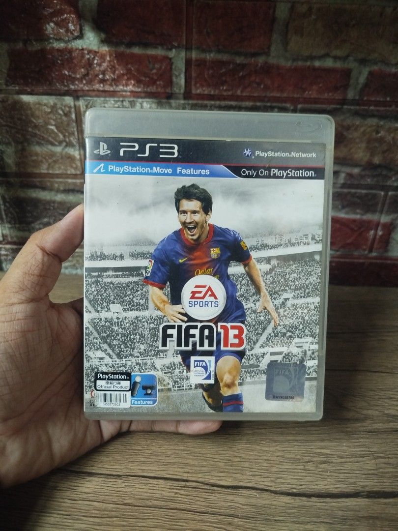 FIFA 13 for PlayStation 3 PS3 (Category: PlayStation) located in Binan City. Submitted by pumpkiiin02 (Listing ID 1468985467, Image 1). Description: - Title: FIFA 13 - Platform: PlayStation 3 (PS3) - Condition: Tested and working, clean disc surface - Inclusion: Original case, cover art, and manual insert - Details: Region code and barcodes intact, features Lionel Messi on cover - Perfect for sports game fans and collectors!.
